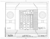 Historic American Homes brick colonial style house architectural drawing front entry 