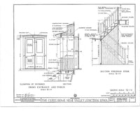 architectural stair detail drawing octagon house Historic American Homes