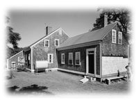Cape Cod colonial house plan, 1 story w/ attic, side extension