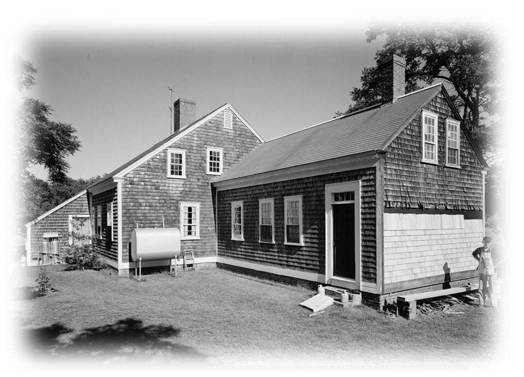 Cape Cod colonial house plan, 1 story w/ attic, side extension ...