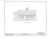 Cape Cod Colonial House, single story floor plan