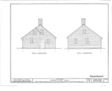 Cape Cod Colonial House, single story floor plan