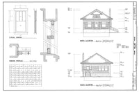 Small Home Design, Brick Bungalow, 2 bedrooms, printed architectural plans