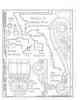 Architectural House Plans, Belle Grove Plantation, southern style mansion